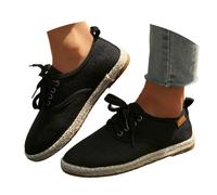 Generisch Alpargatas para mujer, zapatillas informales, zapatos deportivos de verano, cómodos, retro, moda, bota elegante, deslizante, zapatos de vela, zapatos de trabajo