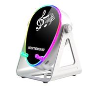Generisch Altavoz para smartphone, 180 grados, inducción de sonido estéreo con iluminación, con cargador, soporte para teléfono móvil, altavoz, para cumpleaños, hombres, mujeres, adolescentes y