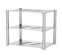 Generisch Aluminum Alloy Hi-Fi Audio Rack, Audio Component Rack, with Vented Holes, Stackable, for CD Player Game Console Preamp DAC Ventilated Modular Storage CNC Build Home Studio Setup(B)