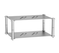 Generisch Aluminum Alloy Hi-Fi Audio Rack, Audio Component Rack, with Vented Holes, Stackable, for CD Player Game Console Preamp DAC Ventilated Modular Storage CNC Build Home Studio Setup(A)