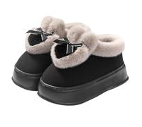 Generisch Amor Pantuflas Mujer Invierno Cálido Plataforma Cerrada Zapatos Elevate Antideslizantes Zapatos de Cabaña San Valentín Pantuflas de Espuma de Memoria Zapatos de Invierno Pantuflas de Fieltro