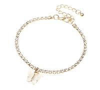 Generisch Ancho Elección Perla Pulsera Mensaje Clásico Pulsera Inocente Natural Pulsera Lado Delicado Joyería Exquisita Perla Pequeña Varios Anillos, talla única, Metal