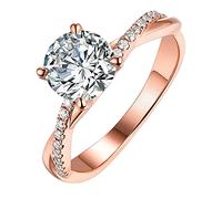 Generisch Anillo blanco 925 mujeres 511 anillos diamantes de imitación tamaño joyas de oro joyas de plata anillos de boda Ringeltop señoras, 11, Metal, Sin piedras preciosas