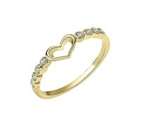 Generisch Anillo de boda para mujer, anillo hueco, anillo de boda, joyas, regalo, anillo de amor, anillo para mujer, juego hueco de cristal, corazón, bisutería, anillo de plata, anillo adaptador para