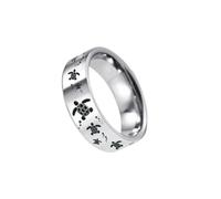 Generisch Anillo de doble capa con cuentas de estrella para mujer, moda de verano, apertura de anillo personalizada, anillo índice ajustable, juego de anillos para niños, B, Acero inoxidable, Sin