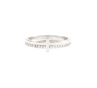 Generisch Anillo de oro para piscina infantil con dos anillos para cuando sufras un revés, "Ora y para", anillo apilable de plata S925 con circonita cúbica, anillo de oración 3 anillos, 8, Aleación de