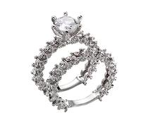 Generisch Anillo de plata con diseño delicado y ligero, anillo de lujo nuevo que se puede apilar para llevar modering femenino US 5 6 7 8 9 10 11 12 Hast Du Ringe, 12, Cobre, Sin piedra preciosa