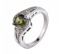 Generisch Anillo Joyería Chapado en Oro Color Anillo de Amor Simple Redondo Anillo de Piedra Carpeta Azul 4 Anillos, talla única, Cobre, Sin piedras preciosas