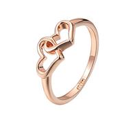 Generisch Anillos compatibles con el poder póster anillo en forma de corazón para mujer cabinas de ducha anillos de cortina, 6, Metal, Sin piedra preciosa
