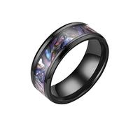 Generisch Anillos Con Colgante para Mujeres Hombres Talla 6 13 Ancho 8 mm 6 Color Exquisito Anillo Negro Sandblaed El De Los Anillos Dos, 10, Acero inoxidable, Sin piedras preciosas