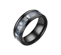 Generisch Anillos Con Colgante para Mujeres Hombres Talla 6 13 Ancho 8 mm 6 Color Exquisito Anillo Negro Sandblaed El De Los Anillos Dos, 7, Acero inoxidable, Sin piedras preciosas