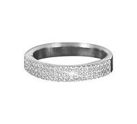 Generisch Anillos con goma elástica noble anillo de diamantes de imitación de plata anillos para mujeres anillos de circonita de diamante completo caléndula crema, 7, Metal