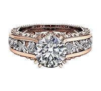 Generisch Anillos Cruz Chapado en Oro Aleación Regalo Color Señoras Rose Anillo Separadores Anillos Lanzar Anillos, 8, Cobre, Sin piedra preciosa