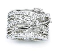 Generisch Anillos D de plata para costura, anillos de boda, lindos anillos para niñas, anillo de dedo ancho, joyería de boda para esposa, mamá, adolescente, pareja, cadena, 2 anillos conectados, 10