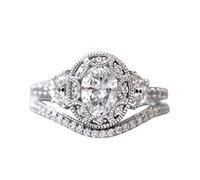 Generisch Anillos de 50 cm Juego de 2 Unidades US 6 A 10 Anillo de Diseño Delicado Anillo Luz Lujo Anillo Regalo de Graduación Regalo de Cumpleaños para Ella Anillos Finos Mujer, 9, Cobre, Sin piedra