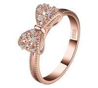 Generisch Anillos de compromiso de plata de ley 925 chapados en oro para mujer, anillos de compromiso con circonitas cúbicas, apilables para mujer, conjuntos de anillos apilables, estuche para 2