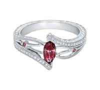 Generisch Anillos de decoración de cera, diseño de joyas brillantes, perfectos para compromisos, bodas y anillos, anillos de pareja con grabado, C, Aleación de cinc, Sin piedra preciosa