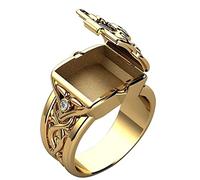 Generisch Anillos de encuadernación Anillos Top Abiertos Anillos para Hombres y Mujeres Anillos de Pareja Populares Regalos de San Valentín Anillos Hombres 585, 6, Metal, Sin piedras preciosas