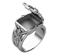 Generisch Anillos de encuadernación Anillos Top Abiertos Anillos para Hombres y Mujeres Anillos de Pareja Populares Regalos de San Valentín Anillos Hombres 585, 6, Metal, Sin piedras preciosas