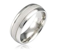 Generisch Anillos de tungsteno para hombres y mujeres de boda con acabado de arena y cúpula 616, parte lateral con anillos, F, Metal, Sin piedras preciosas