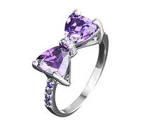 Generisch Anillos Mariposa Elegante Anillo de Cadena para Mujeres Anillos de Circonita de Diamante Completo para Mujeres Talla 5 10 Anillos de Hombre Ajustable, 9, Metal, Sin piedras preciosas