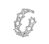 Generisch Anillos para carpeta Simple Fresh Six Pointed Star Ring Índice dedo anillo lindo estrella anillo mujer pegatinas anillos plata, talla única, Metal, Sin piedras preciosas