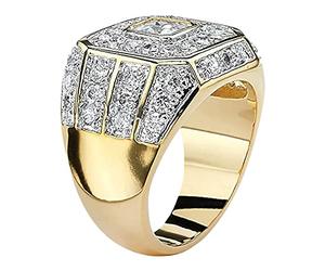 Generisch Anillos para jóvenes y adolescentes, anillo de diamantes personalizado, joyería de cumpleaños, San Valentín, anillos comestibles clásicos para tartas, 9, Metal, Sin piedra preciosa