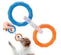 Generisch Anillos para perros, juguete para tirar del perro, juguete duro para perros, 3 anillos, suministros para mascotas, promueve el cuidado de los dientes, equipo de movimiento, al aire libre