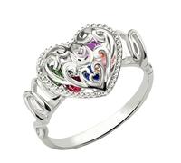 Generisch Anillos para tartas Joyas populares para mamá anillos de corazón huecos muchos anillos conjunto, 8, Cobre, Sin piedras preciosas