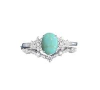 Generisch Anillos Plantas Punk 1 Anillo de Boda Light Six Zircon Couple Compromiso y Proposal Anillo Caja para 2 Anillos, 9, Aleación de cinc, Sin piedras preciosas