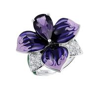 Generisch Anillos socios de las mujeres anillo de promesa de zirconia anillo de compromiso anillos para columpio al aire libre, 5, Metal, Sin piedra preciosa