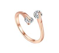 Generisch Anillos Veret trabajo abierto regalo joyería anillo anillos alrededor de anillos con grabado, talla única, Metal, Sin piedra preciosa