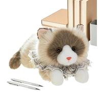 Generisch Animal de peluche con forma de gato, juguete de peluche suave realista de 30,5 cm, juguete de peluche cómodo para el hogar, oficina, dormitorio, sofá, salón, dormitorio, cumpleaños, etc