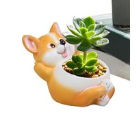 Generisch Animal Planter, Plant Holder, Resin Cartoon Flower Pot, Display Accent, Cute Decorative Garden Vase for Home, Lawn, Living Room, Bedroom, Kitchen, Planting, Multicolor