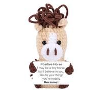 Generisch Animales de crochet positivos, figuras de escritorio de punto, animales amigurumi, como relleno de calcetín para Navidad, cumpleaños, inauguración, decoración del hogar, habitación, familia