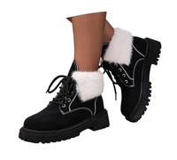 Generisch Ankle Boots - Botas de equitación para mujer, con cremallera, tacón cuadrado, para tiempo libre, para el tiempo libre, para el tiempo libre, botas altas para mujer, botines de barco, Negro
