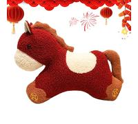 Generisch Año 2026: Peluche de caballo - Mascota Luna, juguete decorativo | Lindo adorno de muñeca | Escritorio para niños y adultos Mesita de noche Sofá Hogar Sala de estar Dormitorio Habitación