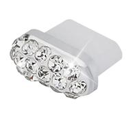 Generisch Antipolvere in per Porta di ricarica, elegante tappo decorativo Con Strass per protezione da Polvere e sporco | Copertura antipolvere per Porte di ricarica di telefono, tablet e dispos