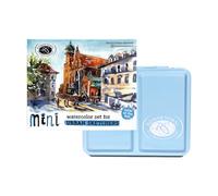 Generisch Aquarius Mini Urban Sketcher - Acuarelas (8 colores, medio recipiente, caja rosa)
