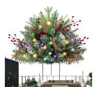 Generisch Árbol de Navidad decorativo en forma de seta - Gran relleno para cubos de Navidad | Arbustos artificiales con soporte de tres patas | Para jardín, balcón, decoración interior y exterior