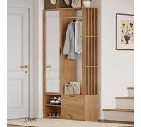 Generisch Armario 6 en 1 (100 x 33 x 190 cm, con espejo, 9 estantes)