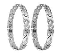Generisch Armband Konfirmation 2-teiliges rotes Kupferarmband mit starkem Baummagnet-Gesundheitsarmband Fitness Armband Herren, Einheitsgröße, Aleación de zinc, No es una piedra preciosa