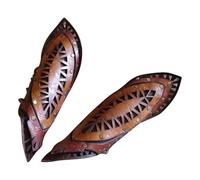 Generisch Armschützer Cosplay Frauen Rivet Design Wrist Gauntlet Cosplay,Armschutz aus Kunstleder für Erwachsene mittelevliches Gürtelschnallenarmband ein Paar Lederarmbänder