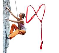 Generisch Arnés de escalada para hombres - Cuerda de seguridad para montañismo, arnés de pecho de alta resistencia que absorbe los golpes para trabajos de construcción, exterior, techos y deportes de