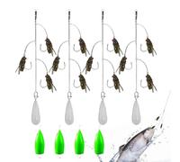 Generisch Artificial Fly Fishing Lures - Hooked Tackle, Saltwater Throwing Aid, Durable Fishing Accessory | Versatile Fly Lures for Lake River Mountain Streams Deep Sea Tuna Bass Pike