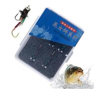Generisch Artificial Fly Lures, Angling Bait Tackle Set, Mixed Trout Fishing Hooks, Casting Gear Assorment, Trolling Accessory with Points, Lake River Equipment for Bass Catfish