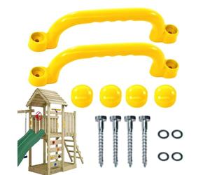 Generisch Asas de seguridad para patio de recreo, asas para juegos de juegos, asas reutilizables para casa de árbol, 2 accesorios de patio de juegos inoxidables, reservas de seguridad reforzadas para