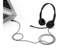 Generisch Auriculares con cable para ordenador de análisis de ruido con sonido de micrófono integrado, ideal para estudios, cursos, llamadas de negocios, juegos, entretenimiento y viajes
