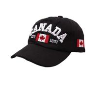 Generisch Australiano Sombreros Para Hombres Canadá Gorra de béisbol Canadá, Día de Canadá, Bandera de Hoja de Arce Bordada, Gorra Ajustable Gorra Hombres Grande, Negro , talla única