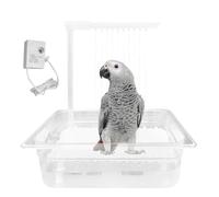 Generisch Automatic Parrot Bathtub - ABS 32,5 x 26,4 x 30 cm | Parakeet Automatic Grooming Tub Cage Accessory | Bird Bath for African Grey Lovebirds Cockatiel Conures Parakeets Indoor Cage Use